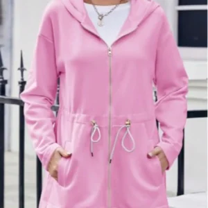Women's Oversized Zip Up Hoodie.