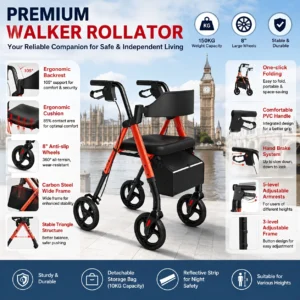 MaiDeSiTe Rollator Walkers For Seniors,
