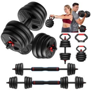 FITPLAM Adjustable 5 in 1 Free Weights Set, 20/35/45/70/90LB Dumbbell Set,